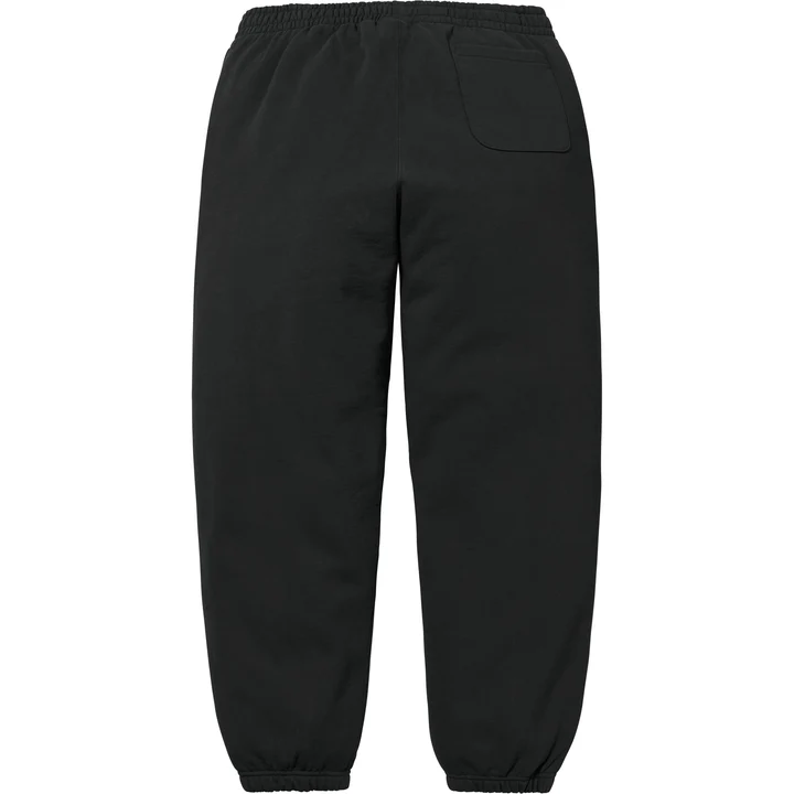 Supreme Satin Appliqué Sweatpant - Black