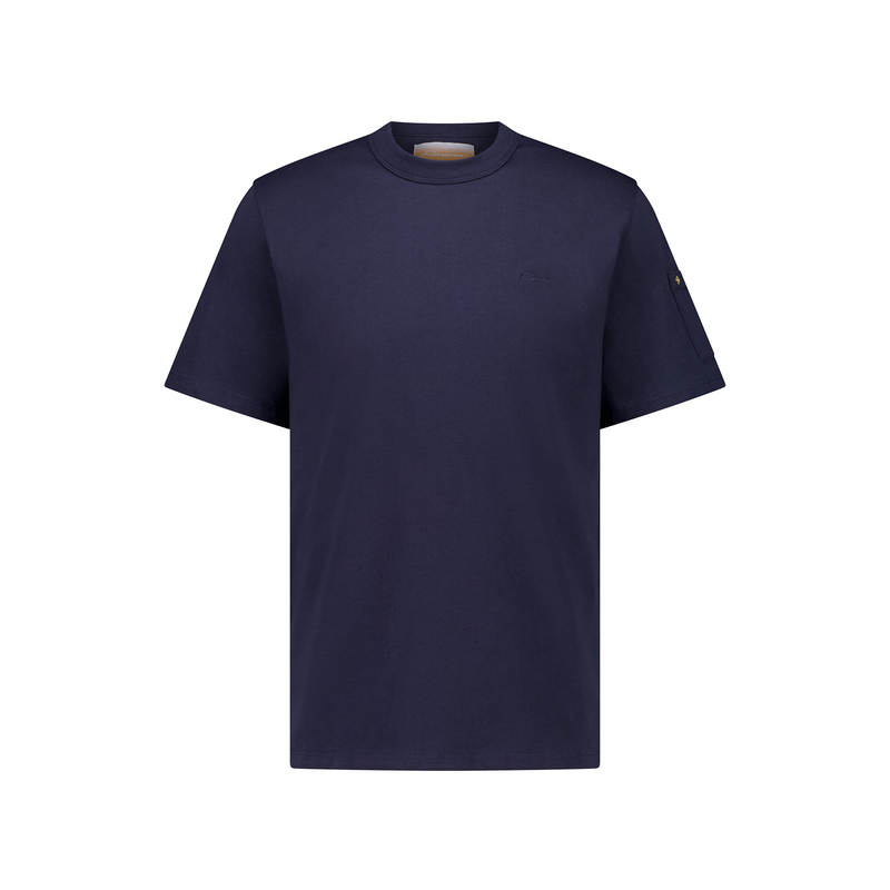 T-shirt avec poche sur la manche et broderie sur la poitrine