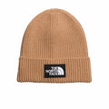 The North Face TNF Box Logo Cuffed Beanie (Almond Butter) - August Shop