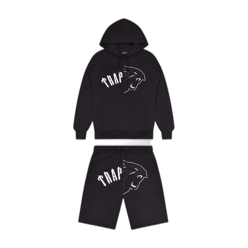 Trapstar Arch Shooters Hooded Shorts Set black