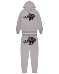 Trapstar Arch Shooters Hoodie Tracksuit - Grey/ Red