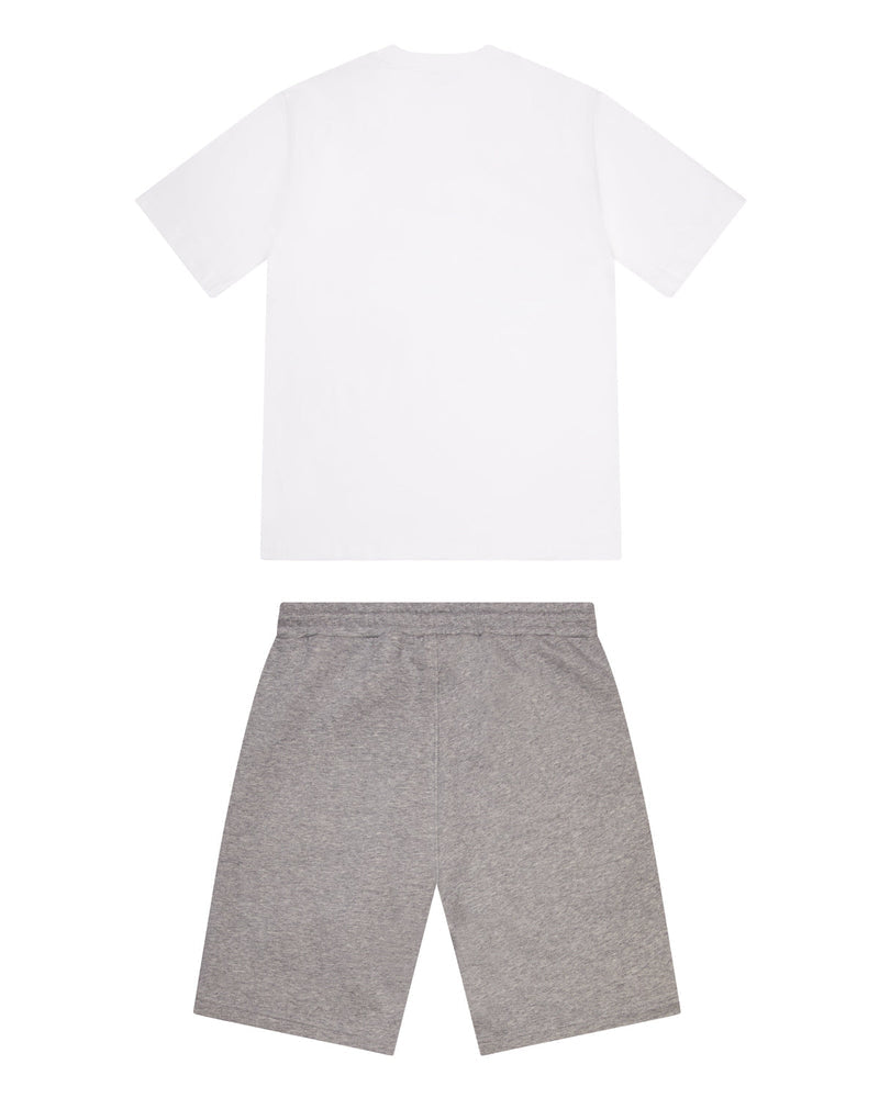 Trapstar Chenille Decoded Short Set - White/Blue