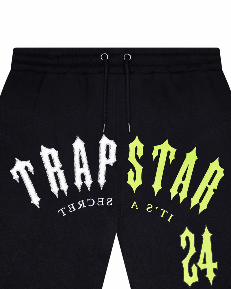 Trapstar Irongate Split Arch Short Set - Black/Slime
