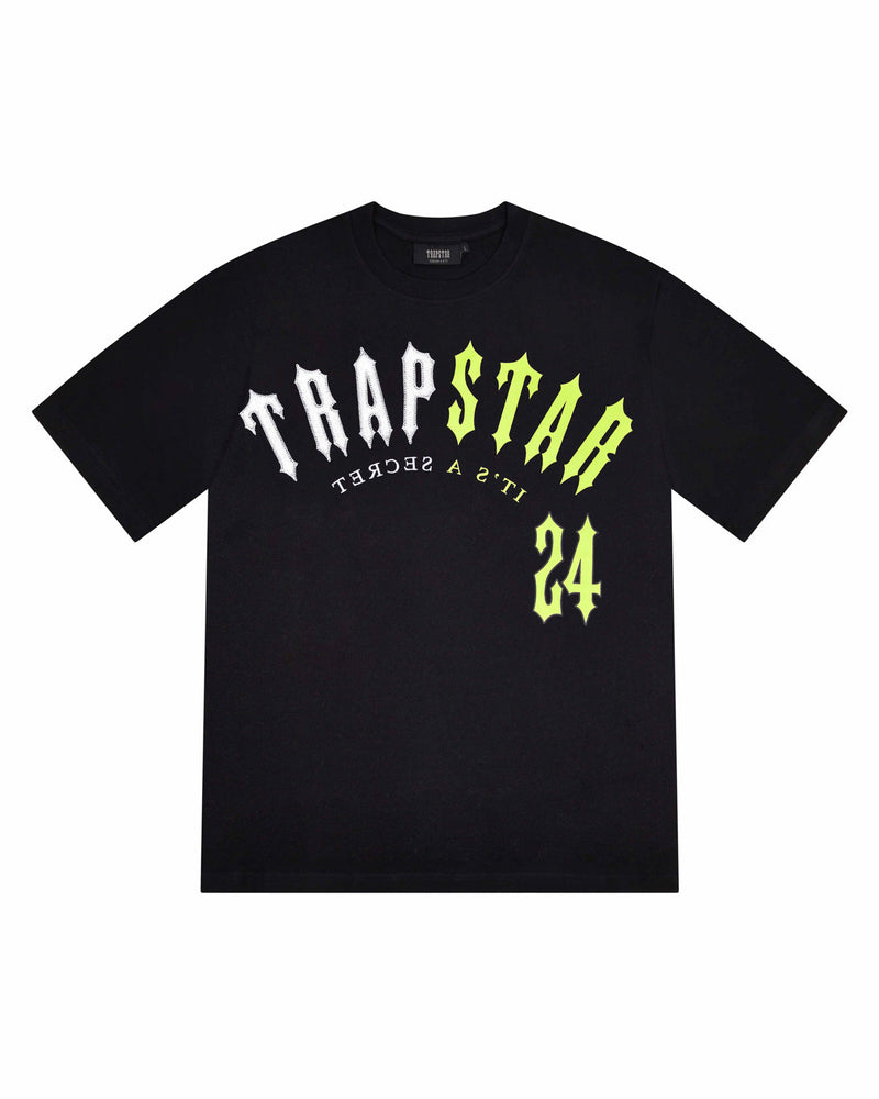 Trapstar Irongate Split Arch Short Set - Black/Slime