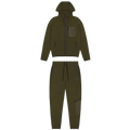 Trapstar Irongate T-Fleece Zip Tracksuit Olive