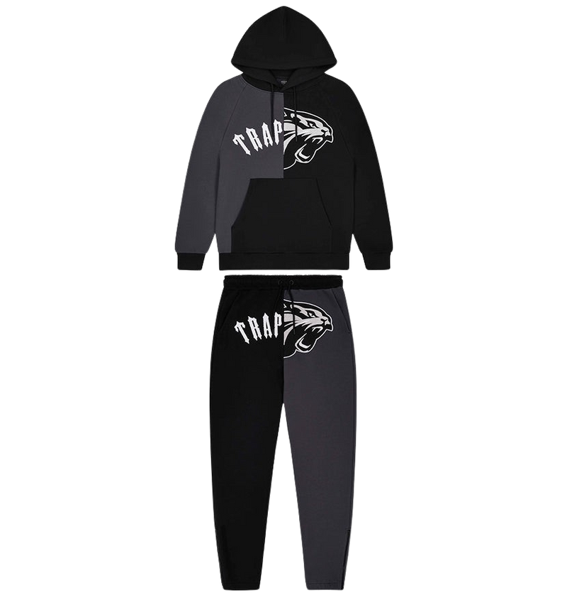 Trapstar London Arch Shooters Hoodie Tracksuit – Black/Grey