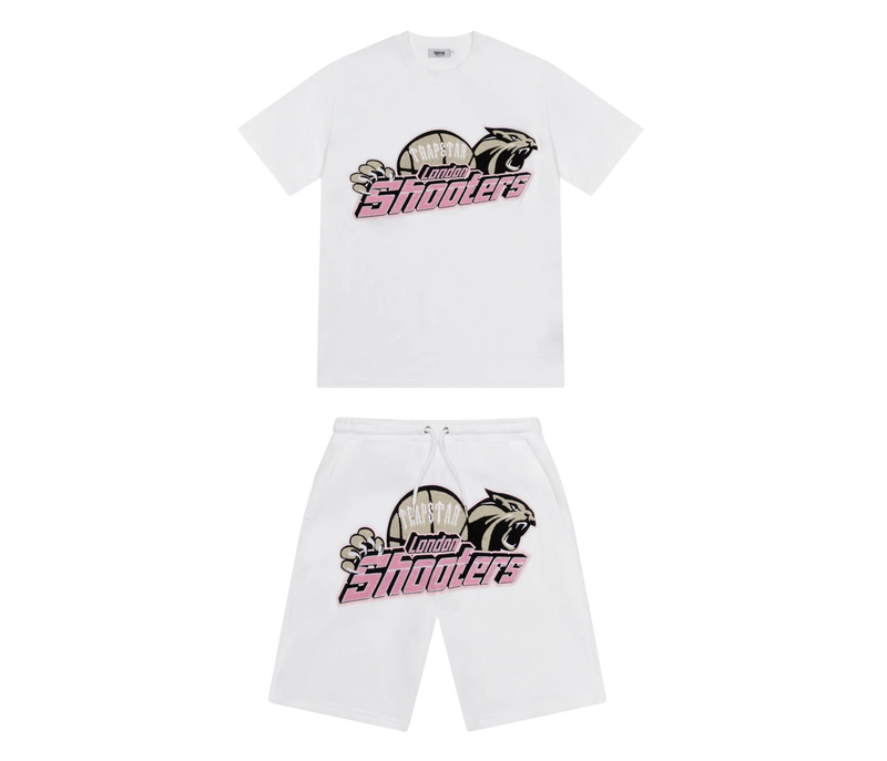 Trapstar Shooters Chinelle Short Set - White/Pink