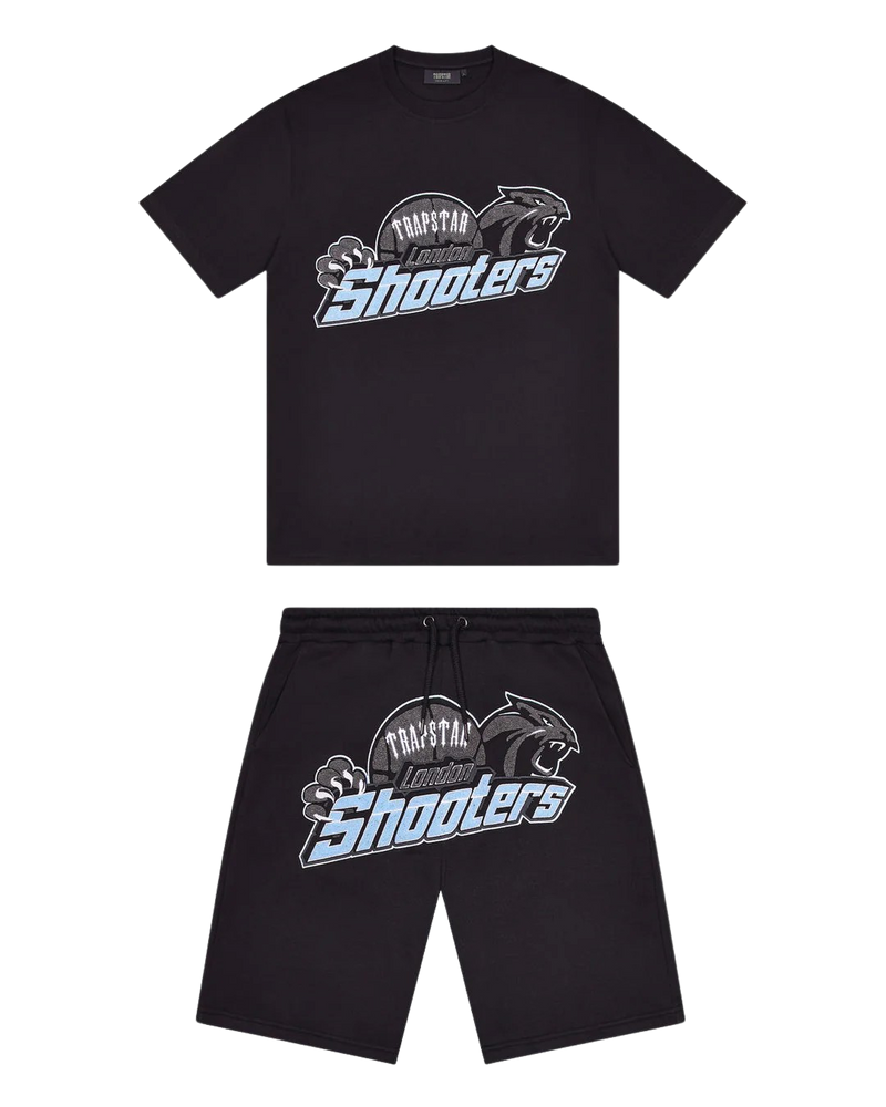 Trapstar Shooters Short Set - Black / Blue