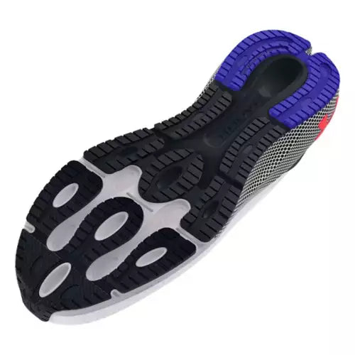 Under Armour UA HOVR™ Machina 3 running shoes outsole showing advanced traction pattern and durability in black and purple rubber.