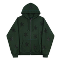 Unknown London Green Rhinestone Hoodie