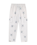 Unknown London White Gradient Rhinestone Cargo Pants