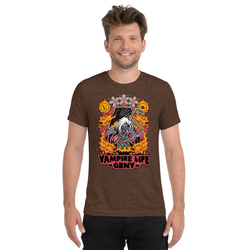 GBNY Brown Triblend / XS Vamp Life X GBNY "Fiery Vamp" T-shirt - Men's 5897136_6496